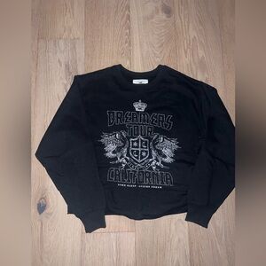 hollister dreamers tour graphic sweatshirt black medium